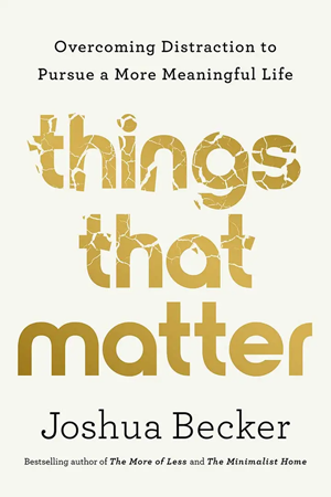 The Things That Matter book cover has the title in cracked gold against an off-white background.